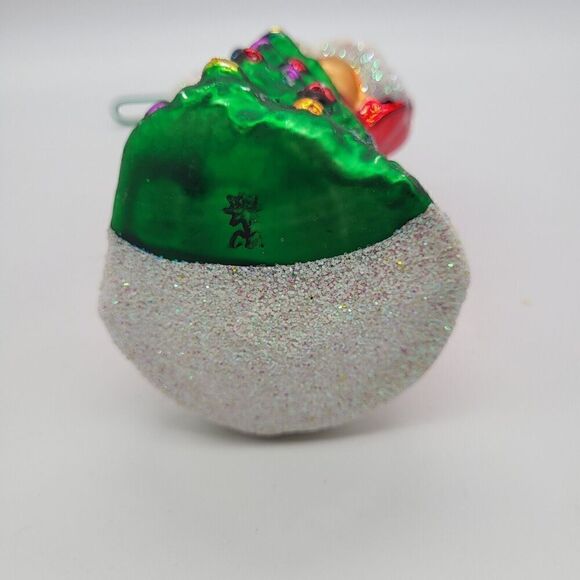 Vintage Christopher Radko Ruby Santa 7" Glass Christmas Ornament Tree‎ Glitter - Picture 9 of 11